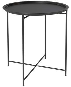 Outsunny Steel Removable Tray Top Garden Table - Black