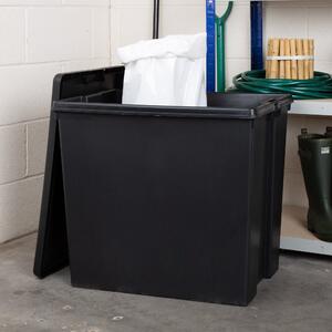 Wham Bam 154L Black Plastic Storage Box & Lid Black