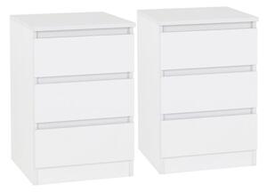 Set of 2 Walker 3 Drawer Bedside Tables