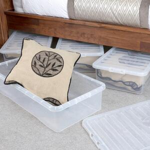 Wham Crystal Set of 5 Underbed Boxes & Lids Clear