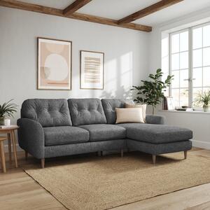 Sven Tonal Weave Large Corner Chaise Sofa