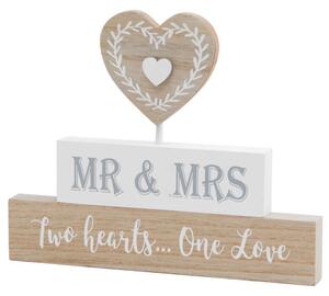 Love Story Mr and Mrs Hearts Plaque