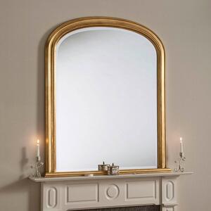 Yearn Beaded Arched Overmantel Wall Mirror Gold