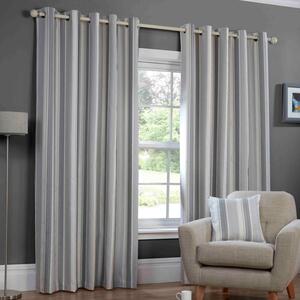 Monaco Lined Ready Made Eyelet Curtains Charcoal