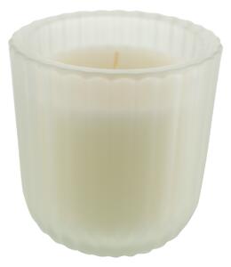 Cassis Ribbed Glass Candle Clear