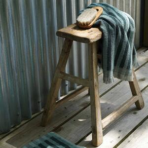 Piglet Pine Green Pembroke Stripe Cotton Hand Towel Size 19in x 35in (50cm x 90cm)