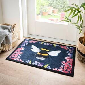 Marvel Floral Bee Washable Doormat