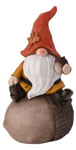 Autumn Gnome Sat on Acorn Ornament