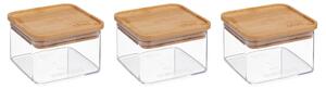 Set of 3 AirTight 0.5L Storage Boxes Clear