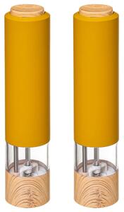 Set of 2 Electronic Salt & Pepper Mills Yellow