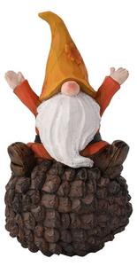 Autumn Gnome Sat on Pinecone Ornament