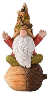 Autumn Gnome Sat on Acorn Indoor Outdoor Ornament