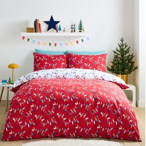 Catherine Lansfield Christmas Lights Reversible Duvet Cover and Pillowcase Set