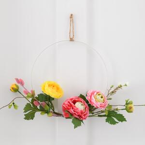 Pride & Joy Bright Artificial Floral Wreath MultiColoured
