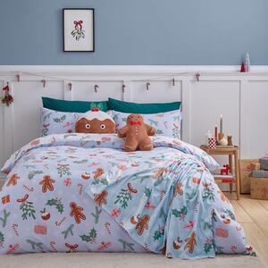 Catherine Lansfield Christmas Gingerbread Reversible Duvet Cover and Pillowcase Set