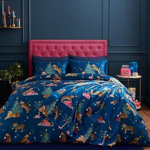 Catherine Lansfield Christmas Tiger Reversible Duvet Cover and Pillowcase Set