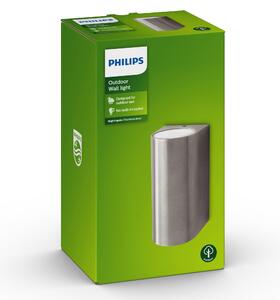 Philips Nightingale Integrated LED Outdoor Wall Light Silver