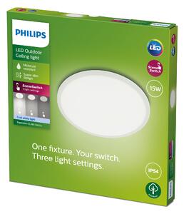 Philips Superslim Integrated LED Outdoor Ceiling Light, Cool White White