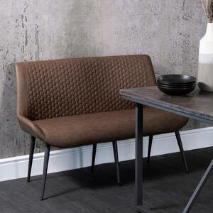 Industrial Brown 130cm Honeycomb Pattern Bench