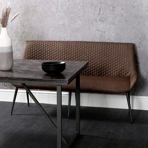 Industrial Brown 160cm Honeycomb Pattern Bench