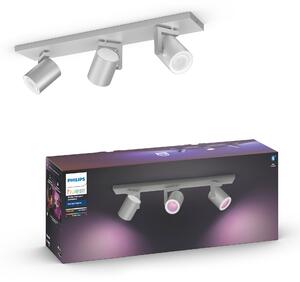 Philips HUE Argenta 3 Light Smart LED Ceiling Spotlight Bar Silver