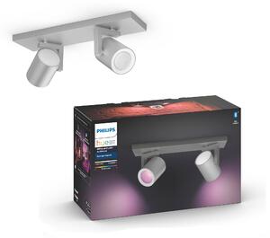 Philips HUE Argenta 2 Light Smart LED Ceiling Spotlight Bar Silver