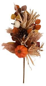 Set of 2 Artificial Pumpkin & Pinecone Stem