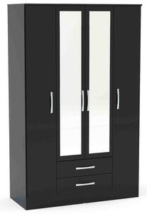 Lynx 4 Door Wardrobe, Mirrored