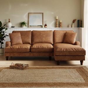 Beatrice Faux Leather Corner Chaise Sofa