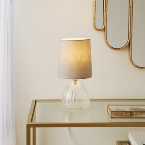 Cherie Glass Table Lamp Grey