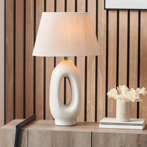 Laila Natural Organic Tall Ceramic Table Lamp