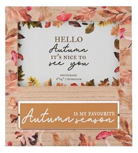 Autumn is My Favourite Season Wooden Leaf Print Photo Frame