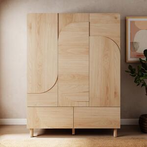 Aldo Triple Wardrobe, Light Oak