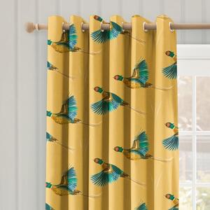 Country Pheasants Eyelet Curtains