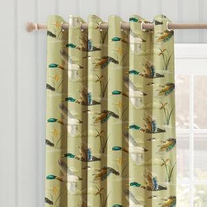 Mallards in Flight Eyelet Curtains