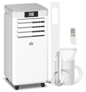 HOMCOM 7000 BTU Mobile Air Conditioner Portable AC Unit for Cooling Dehumidifying Ventilating w/ Remote Controller, LED Display, Timer Aosom UK