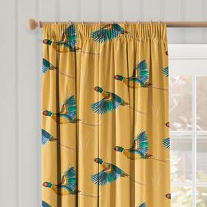 Country Pheasants Pencil Pleat Curtains