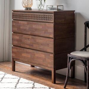 Baytown Retreat 4 Drawer Chest, Dark Wood