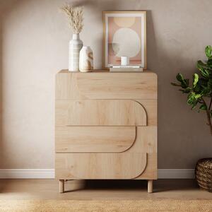 Aldo 4 Drawer Chest, Light Oak