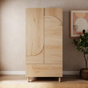 Aldo Double Wardrobe, Light Oak