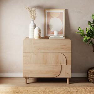 Aldo 3 Drawer Chest, Light Oak