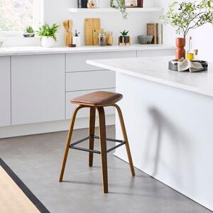 Rico Counter Height Barstool, Faux Leather