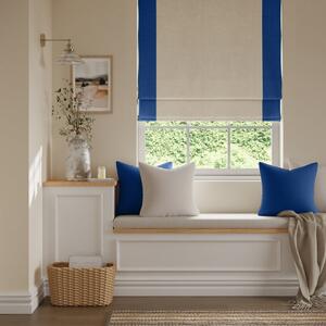 Luna Bordered Classic Blue Blackout Roman Blind