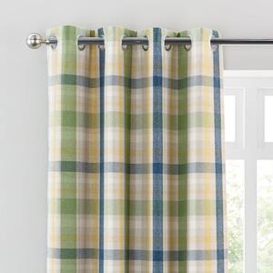 Kempton Check Eyelet Curtains