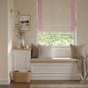 Luna Bordered Blush Blackout Roman Blind