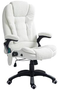 Vinsetto Boucle Six-Point Massage Office Chair - White Aosom UK