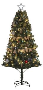 HOMCOM 6ft Pre-Lit and Decorated Christmas Tree Aosom UK