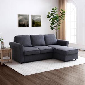 Kayden Fabric Traditional Scroll Arm Corner Sofa Bed