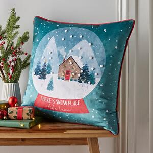 Catherine Lansfield Snow Place Like Home Pom-Pom Cushion