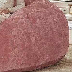 4-Foot Medium Bean Bag Sofa Chair with Eco‑Friendly Bead Filling, Reading Lounger for Adults and Guests, 100L x 100W x 50H cm, Pink Aosom UK